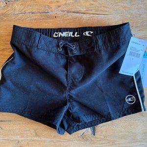 O'Neill. NWT. Size 6 girls. Black board shorts.